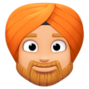 👳🏼‍♂️ Emoji Hombre Con Turbante: Tono De Piel Claro Medio en Facebook 4.0.