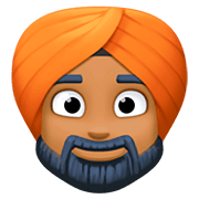 👳🏾‍♂️ Emoji Mann mit Turban: mitteldunkle Hautfarbe Facebook 4.0.