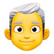 👨‍🦳 Emoji Mann: weißes Haar Facebook 4.0.