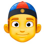 Emoji 👲 Uomo Con Zucchetto Cinese su Facebook 4.0.