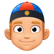 👲🏼 Emoji Hombre Con Gorro Chino: Tono De Piel Claro Medio en Facebook 4.0.