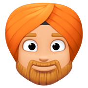 👳🏼 Emoji Person mit Turban: mittelhelle Hautfarbe Facebook 4.0.