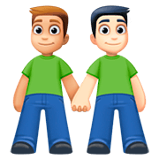 Emoji 👨🏼‍🤝‍👨🏻 Due Uomini Che Si Tengono Per Mano: Carnagione Abbastanza Chiara E Carnagione Chiara su Facebook 4.0.