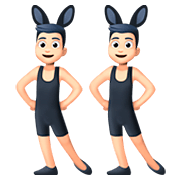 👯🏻‍♂️ Emoji Männer mit Hasenohren, helle Hautfarbe Facebook 4.0.