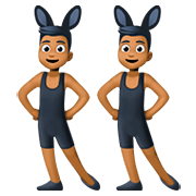 👯🏾‍♂️ Emoji Männer mit Hasenohren, mitteldunkle Hautfarbe Facebook 4.0.