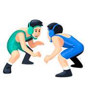 🤼🏻‍♂️ Emoji Hombres Luchando, Tono De Piel Claro en Facebook 4.0.