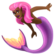 🧜🏿 Emoji Persona Sirena: Tono De Piel Oscuro en Facebook 4.0.