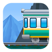 Émoji 🚞 Train De Montagne sur Facebook 4.0.