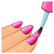 💅🏼 Emoji Pintarse Las Uñas: Tono De Piel Claro Medio en Facebook 4.0.