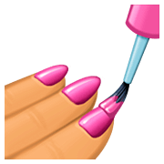 💅🏽 Emoji Pintarse Las Uñas: Tono De Piel Medio en Facebook 4.0.