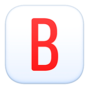 🅱️ Emoji Großbuchstabe B in rotem Quadrat Facebook 4.0.