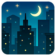 Emoji 🌃 Notte Stellata su Facebook 4.0.