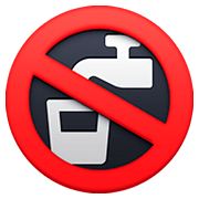 Emoji 🚱 Simbolo Di Acqua Non Potabile su Facebook 4.0.