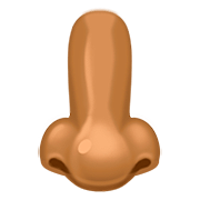 Emoji 👃🏾 Naso: Carnagione Abbastanza Scura su Facebook 4.0.