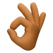 👌🏾 Emoji OK-Zeichen: mitteldunkle Hautfarbe Facebook 4.0.