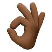 👌🏿 Emoji OK-Zeichen: dunkle Hautfarbe Facebook 4.0.