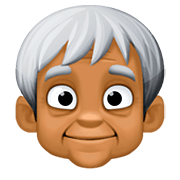 🧓🏾 Emoji Persona Adulta Madura: Tono De Piel Oscuro Medio en Facebook 4.0.