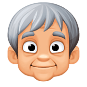 🧓🏼 Emoji Persona Adulta Madura: Tono De Piel Claro Medio en Facebook 4.0.