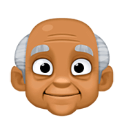 Emoji 👴🏾 Uomo Anziano: Carnagione Abbastanza Scura su Facebook 4.0.