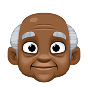 Emoji 👴🏿 Uomo Anziano: Carnagione Scura su Facebook 4.0.