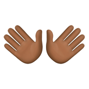 Emoji 👐🏿 Mani Aperte: Carnagione Scura su Facebook 4.0.