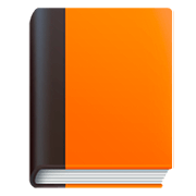 📙 Emoji orangefarbenes Buch Facebook 4.0.