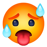 🥵 Emoji schwitzendes Gesicht Facebook 4.0.