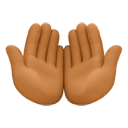 🤲🏾 Emoji Handflächen nach oben: mitteldunkle Hautfarbe Facebook 4.0.