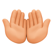 🤲🏼 Emoji Handflächen nach oben: mittelhelle Hautfarbe Facebook 4.0.