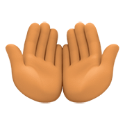 Emoji 🤲🏽 Mani Unite In Alto: Carnagione Olivastra su Facebook 4.0.