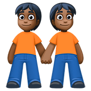 🧑🏿‍🤝‍🧑🏿 Emoji sich an den Händen haltende Personen: dunkle Hautfarbe Facebook 4.0.