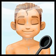 🧖🏽 Emoji Persona En Una Sauna: Tono De Piel Medio en Facebook 4.0.