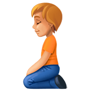 🧎🏼 Emoji Persona De Rodillas: Tono De Piel Claro Medio en Facebook 4.0.