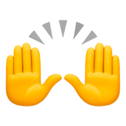 Emoji 🙌 Mani Alzate su Facebook 4.0.
