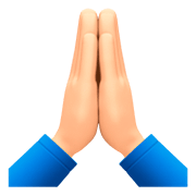 🙏🏻 Emoji Manos En Oración: Tono De Piel Claro en Facebook 4.0.