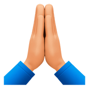 🙏🏼 Emoji Manos En Oración: Tono De Piel Claro Medio en Facebook 4.0.