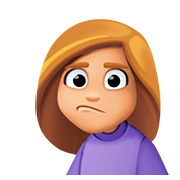 🙎🏼 Emoji Persona Haciendo Pucheros: Tono De Piel Claro Medio en Facebook 4.0.