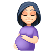 🤰🏻 Emoji Mujer Embarazada: Tono De Piel Claro en Facebook 4.0.