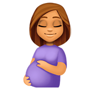 🤰🏽 Emoji Mujer Embarazada: Tono De Piel Medio en Facebook 4.0.