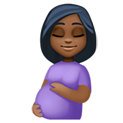 🤰🏿 Emoji Mujer Embarazada: Tono De Piel Oscuro en Facebook 4.0.