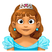 Emoji 👸🏽 Principessa: Carnagione Olivastra su Facebook 4.0.
