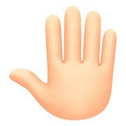 🤚🏻 Emoji Dorso Da Mão Levantado: Pele Clara na Facebook 4.0.