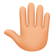 🤚🏼 Emoji erhobene Hand von hinten: mittelhelle Hautfarbe Facebook 4.0.