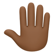 🤚🏿 Emoji Dorso Da Mão Levantado: Pele Escura na Facebook 4.0.