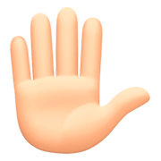 ✋🏻 Emoji Mão Levantada: Pele Clara na Facebook 4.0.
