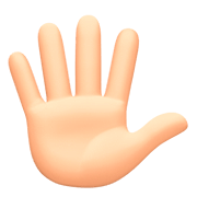 🖐🏻 Emoji Hand mit gespreizten Fingern: helle Hautfarbe Facebook 4.0.