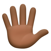 🖐🏿 Emoji Mão Aberta Com Os Dedos Separados: Pele Escura na Facebook 4.0.