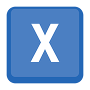🇽 Emoji Indicador regional símbolo letra X en Facebook 4.0.