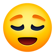 Emoji 😌 Faccina Sollevata su Facebook 4.0.
