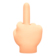 Emoji 🖕🏻 Dito Medio: Carnagione Chiara su Facebook 4.0.